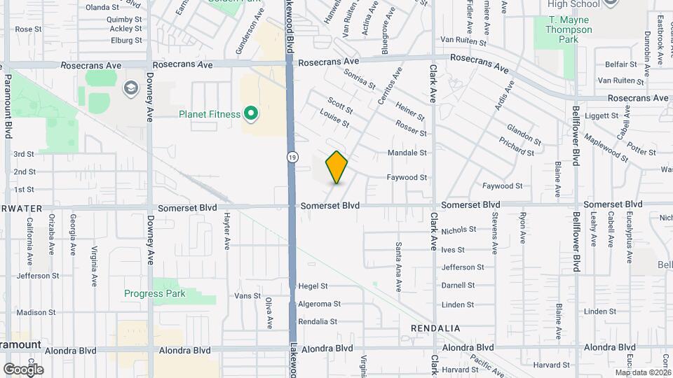 14942 Cerritos Ave Mapa y Detalles de la Ubicación