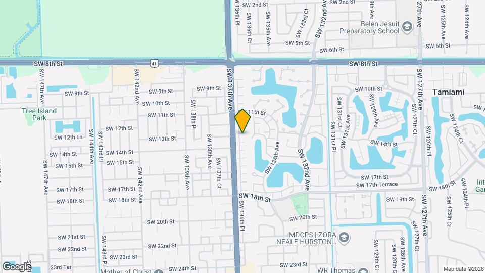 1235 SW 136th Pl Map and Location Details