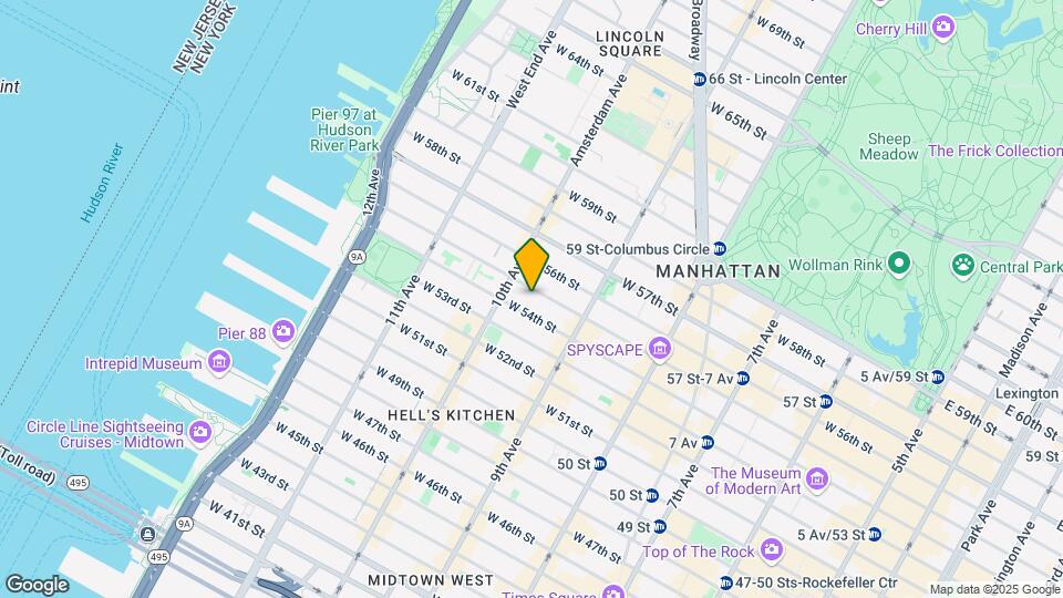 446 W 55th St Mapa y Detalles de la Ubicación