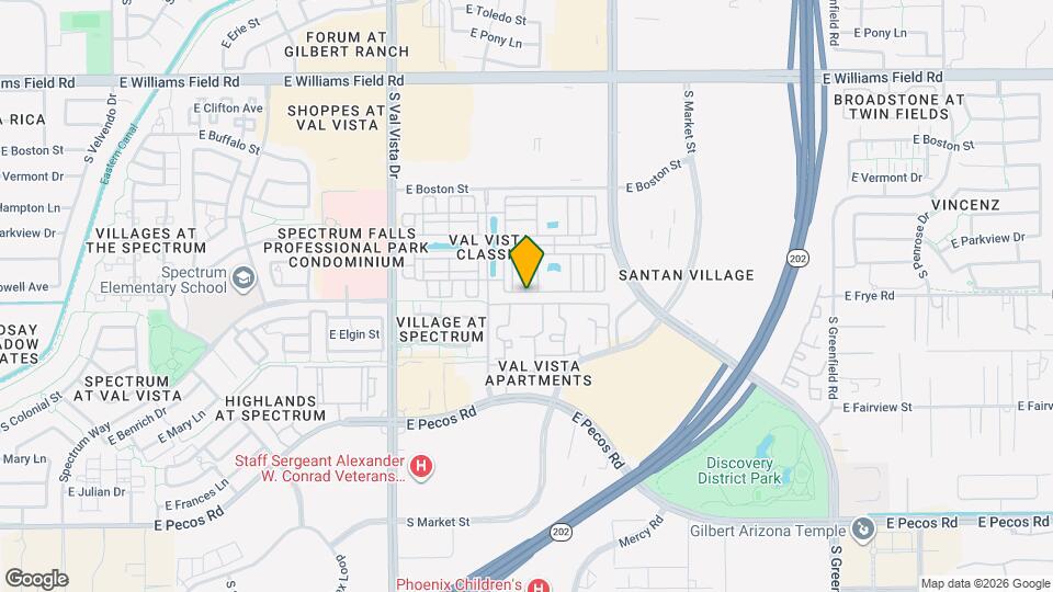 1851 E Frye Rd Mapa y Detalles de la Ubicación