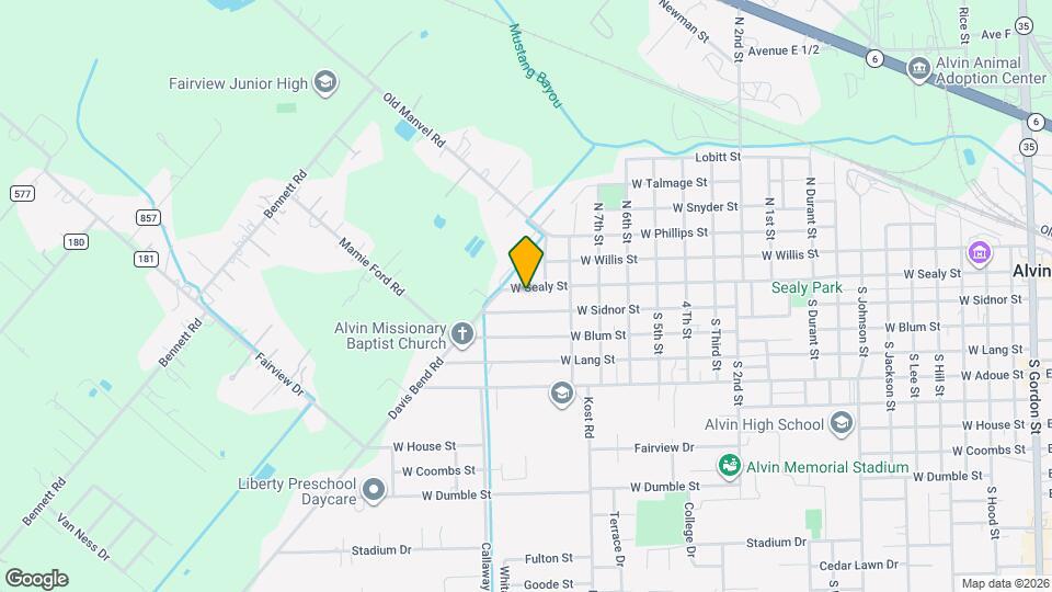 1915 W Sealy St Map and Location Details