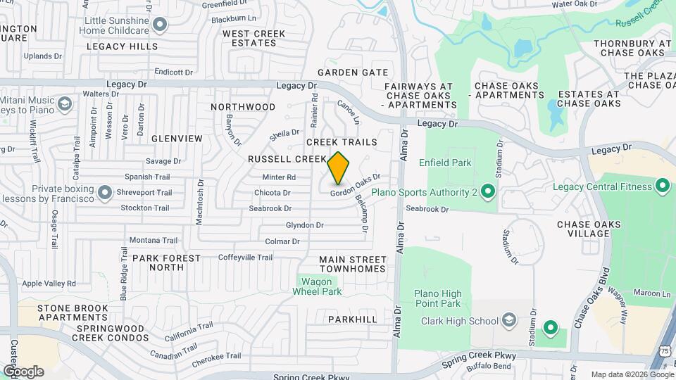 1117 Gordon Oaks Dr Map and Location Details