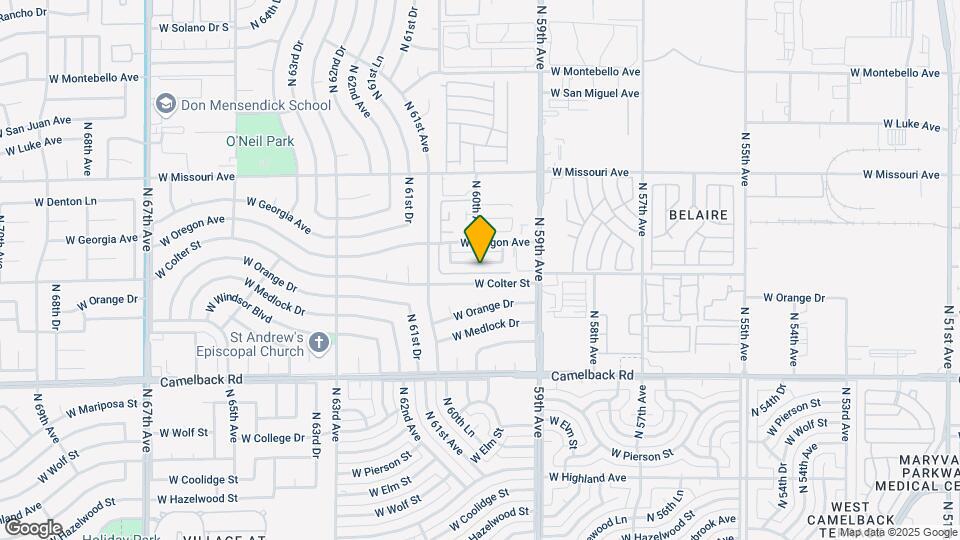 6003 W Crestwood Way Mapa y Detalles de la Ubicación