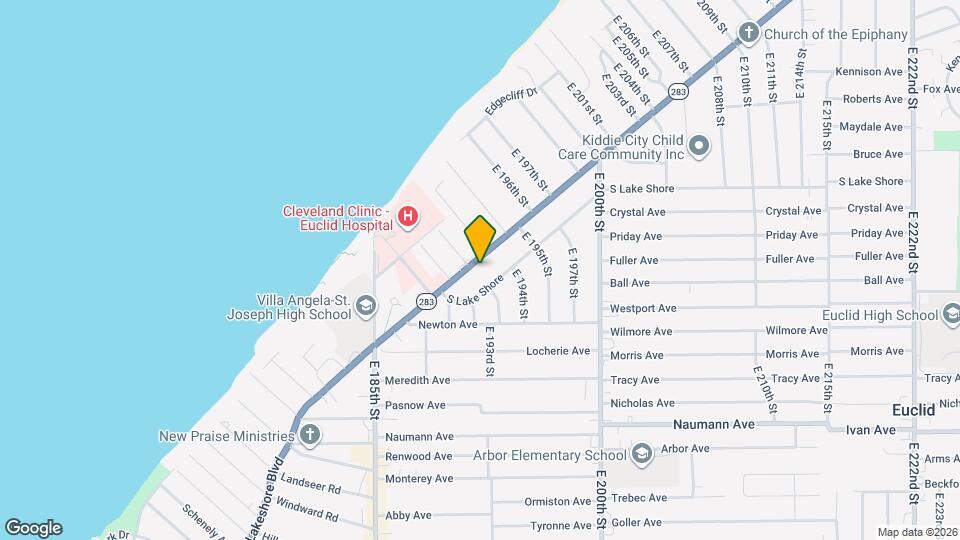 19160 Lakeshore Blvd Map and Location Details