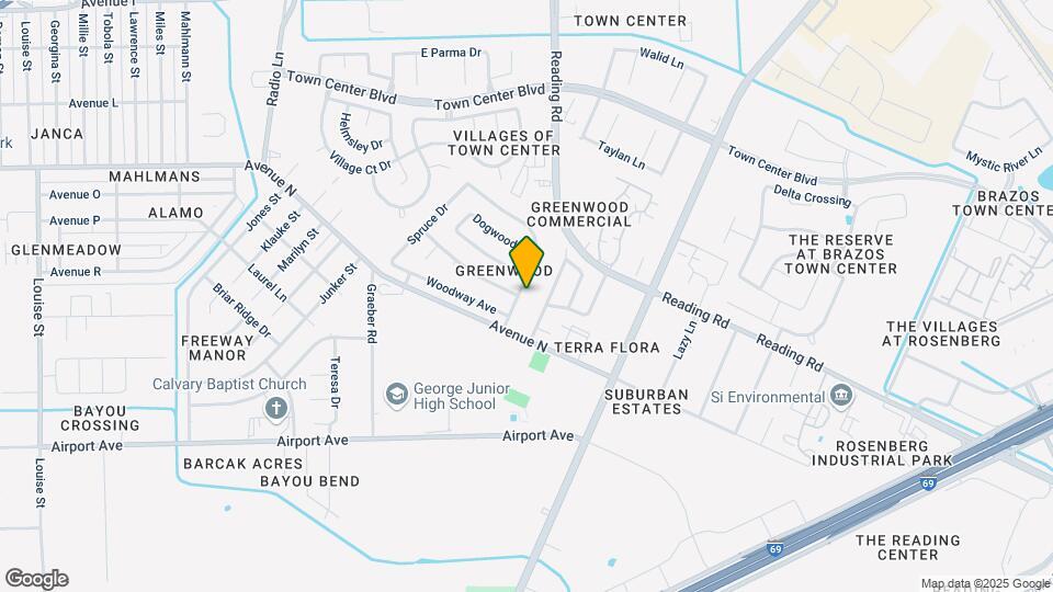 2105 Greenwood Dr Map and Location Details