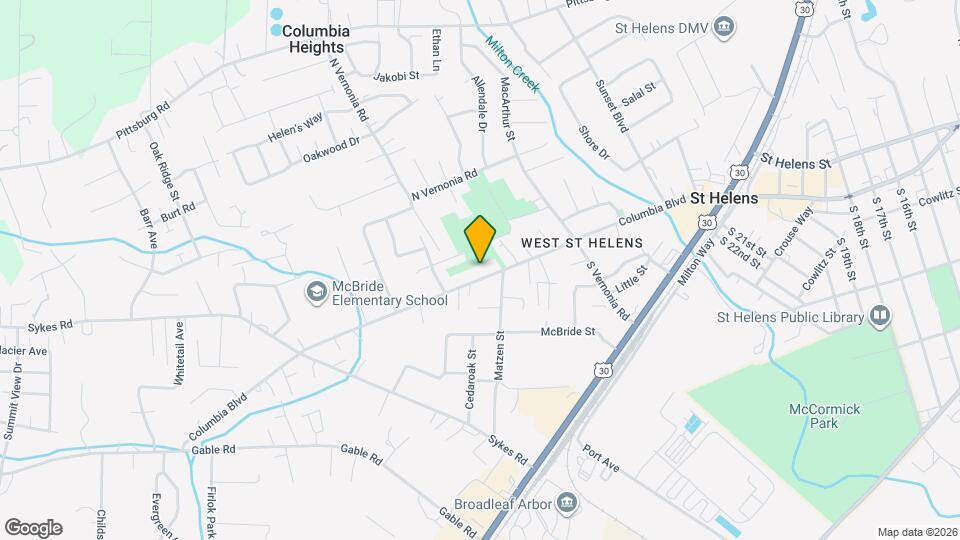 2624 Columbia Blvd Map and Location Details