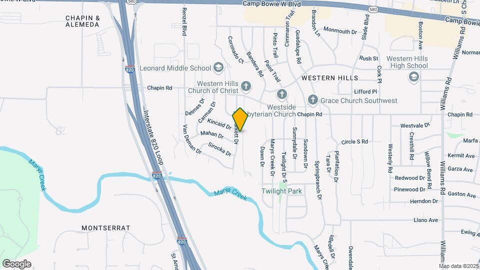 3905 Burkett Dr Map and Location Details