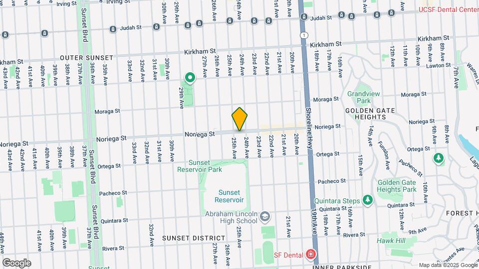 1701-1799 Noriega St Mapa y Detalles de la Ubicación