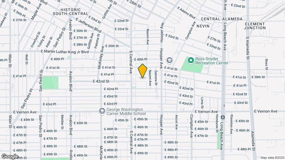 1165 E 42nd St Map and Location Details