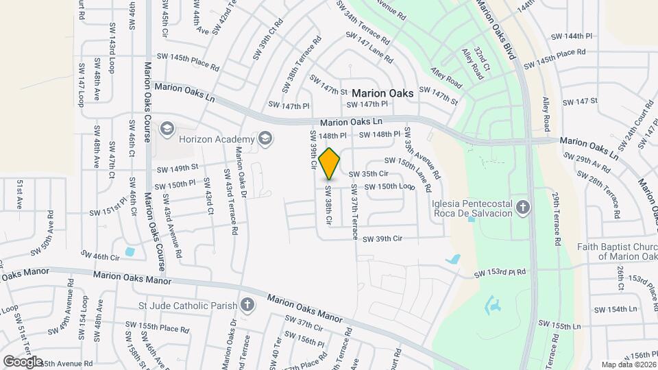 14953 SW 38th Cir Map and Location Details
