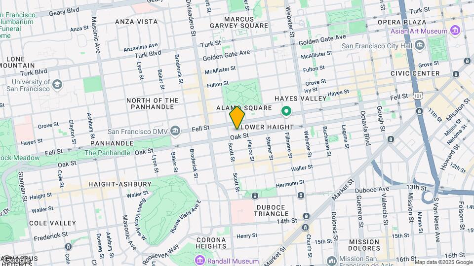 962 Oak St Map and Location Details