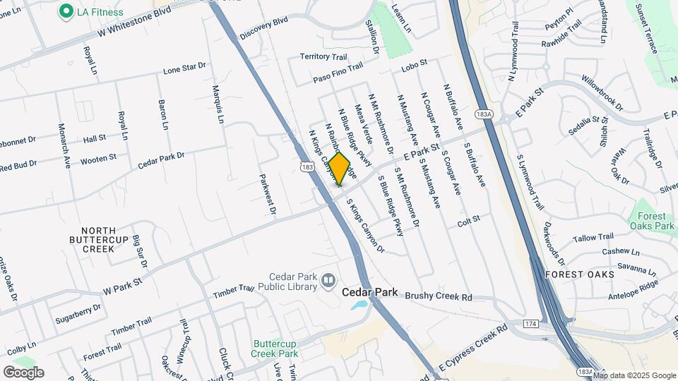 101 N Kings Canyon Dr Map and Location Details