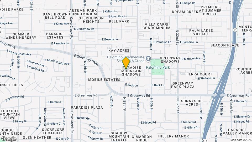 2820 E Tracy Ln Mapa y Detalles de la Ubicación