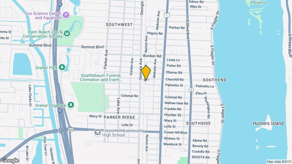 535 Palmetto St Map and Location Details