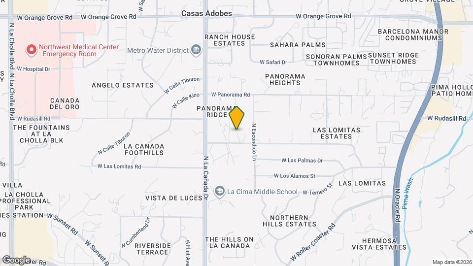 1244 W Las Lomitas Rd Map and Location Details