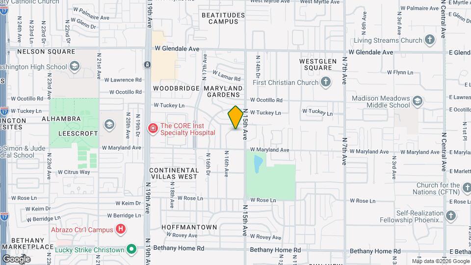 1527 W Sierra Vista Dr Map and Location Details