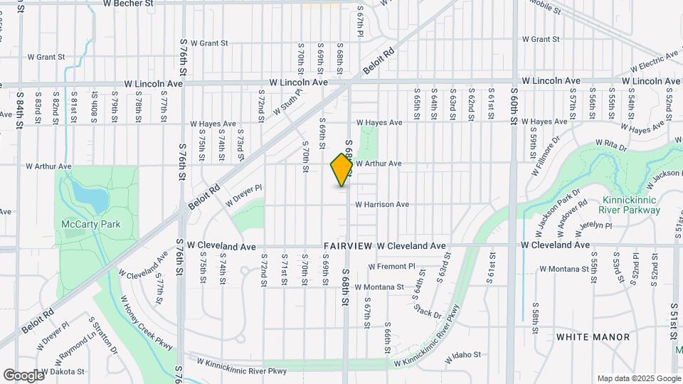 2555 S 68th St, Unit 2555 S 68th St (Upper) Map and Location Details