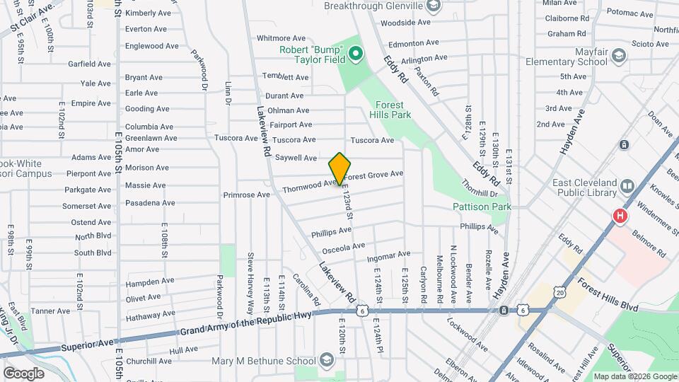 12203 Castlewood Ave Map and Location Details