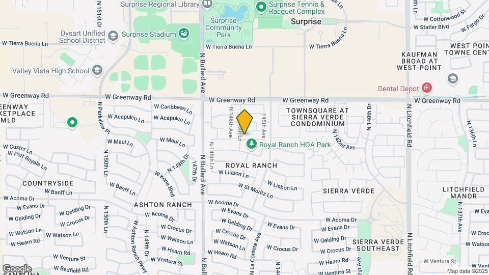 14582 W Port Royale Ln Map and Location Details