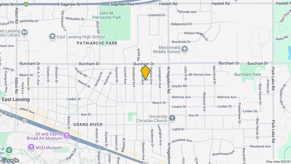 606 Spartan Ave Map and Location Details