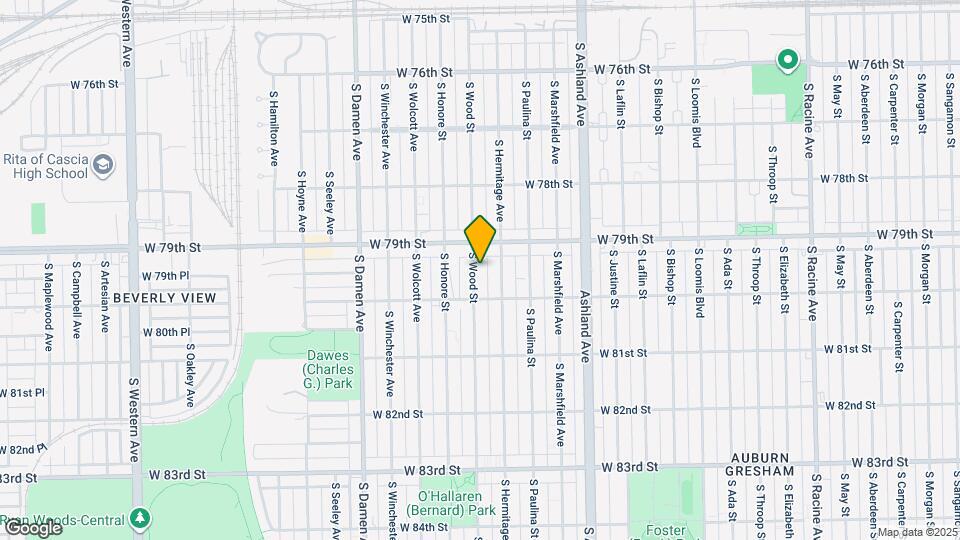 7931 S Wood St Map and Location Details