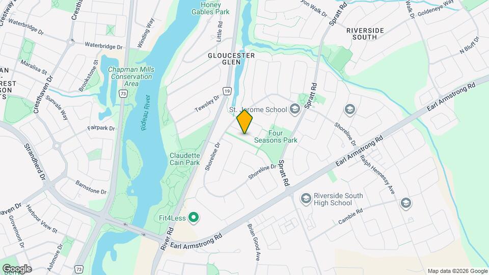 734 Rolling River Crescent Map and Location Details