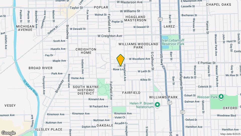 418 Rose Ln Map and Location Details
