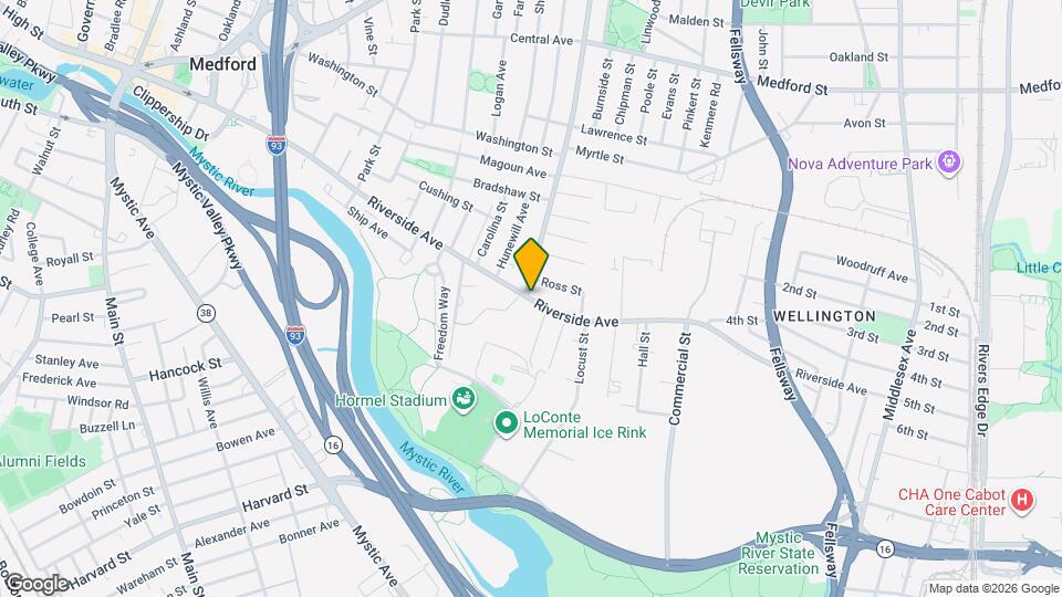 336 Riverside Ave, Unit 1 Map and Location Details