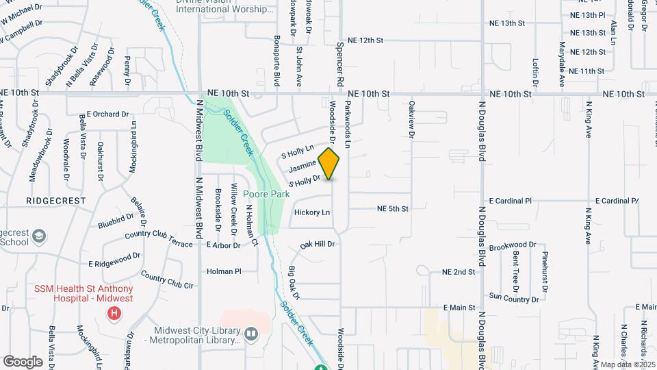 3609 Woodside Dr Map and Location Details