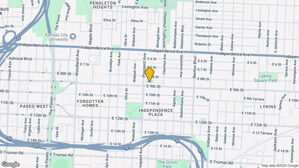 2614 E 9th St Mapa y Detalles de la Ubicación