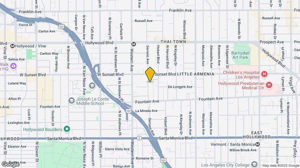 1412 N Serran Ave Mapa y Detalles de la Ubicación