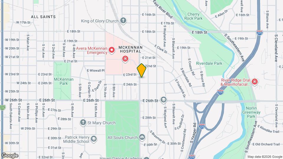 1612 S Cliff Ave Map and Location Details