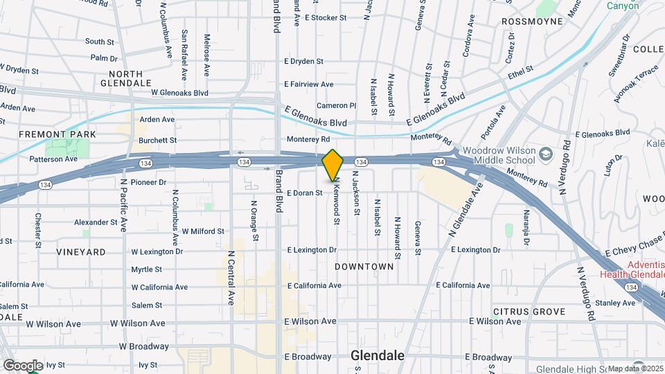 601 N Kenwood St Map and Location Details