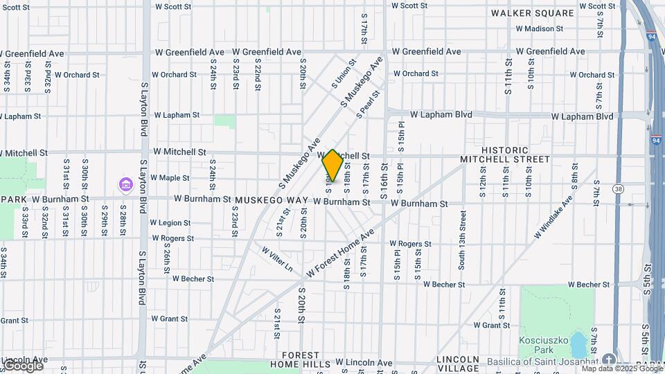 1816 S 19th St Map and Location Details