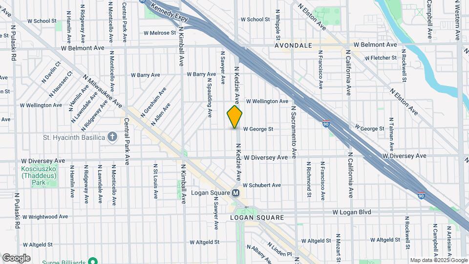 2852 N Kedzie Ave Map and Location Details