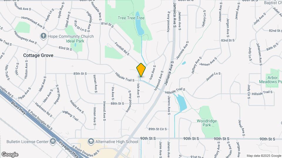 8800 Hillside Trail S Map and Location Details