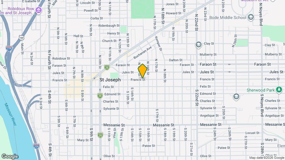 1510 Francis St Mapa y Detalles de la Ubicación