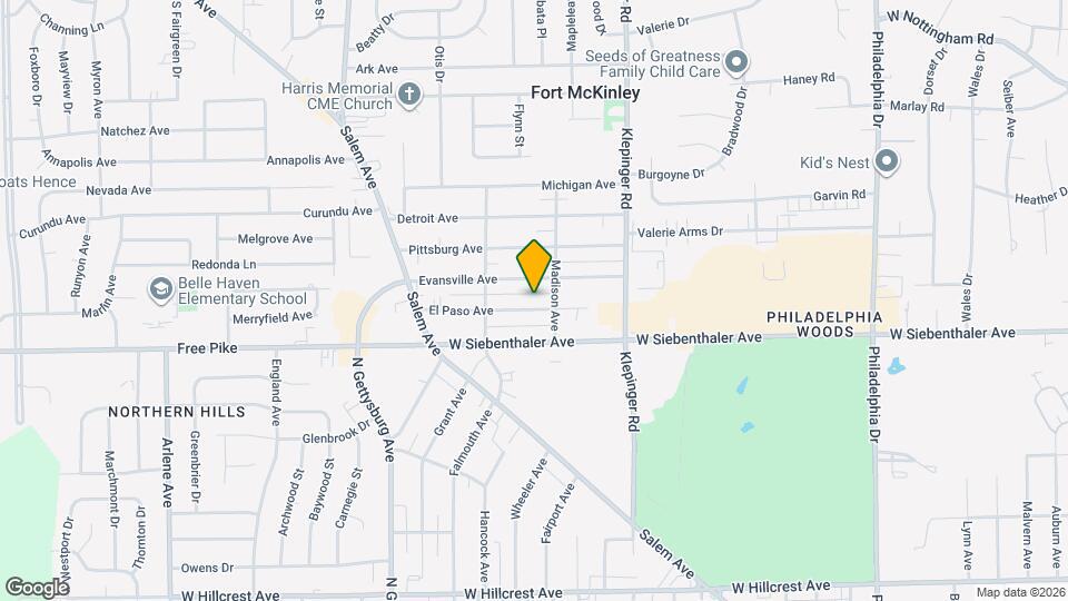 3617 El Paso Ave Mapa y Detalles de la Ubicación