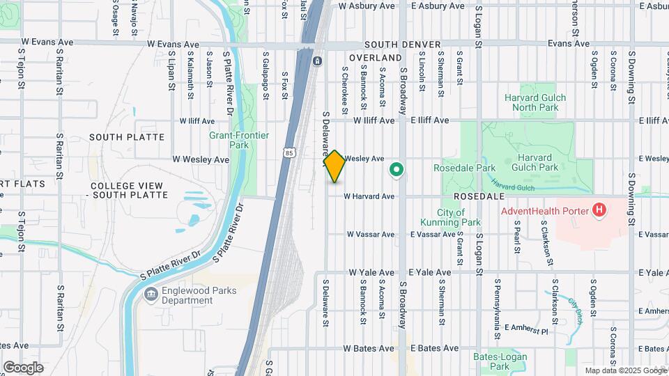 2478 S Delaware St Map and Location Details