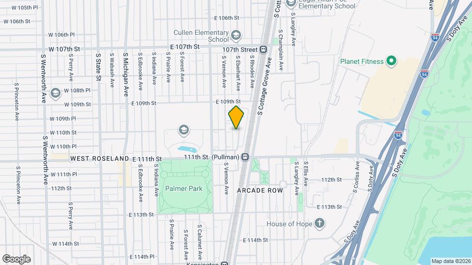 11004 S Eberhart Ave Map and Location Details