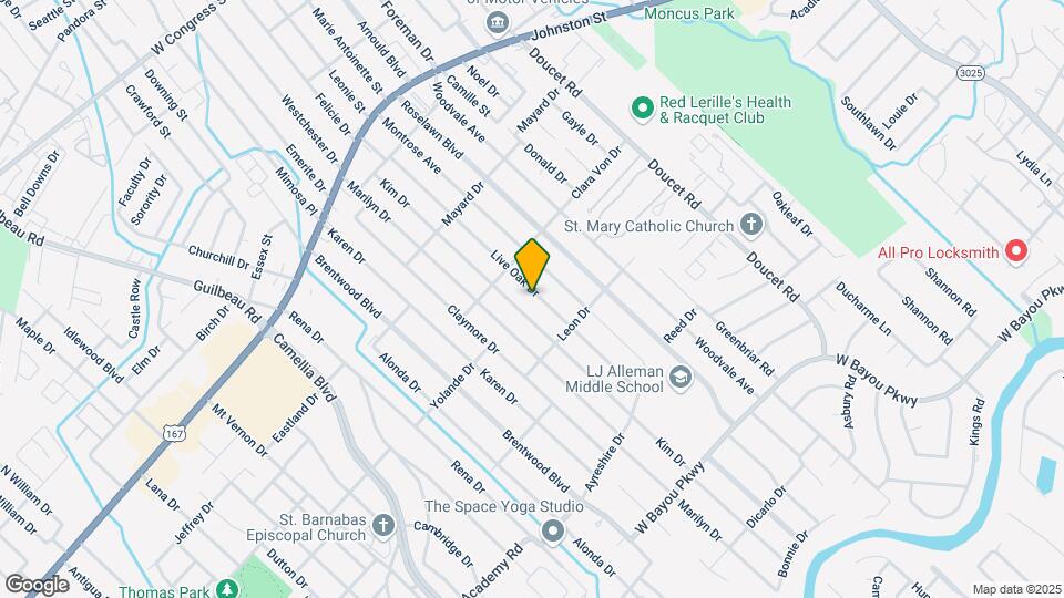 308 Live Oak Dr Map and Location Details