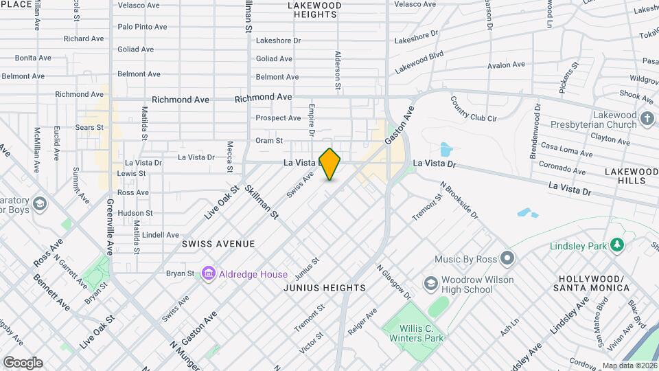 6107 Gaston Ave Map and Location Details