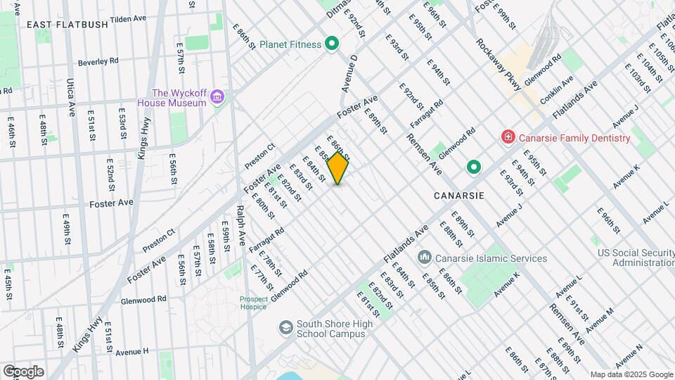 605 E 84th St Map and Location Details