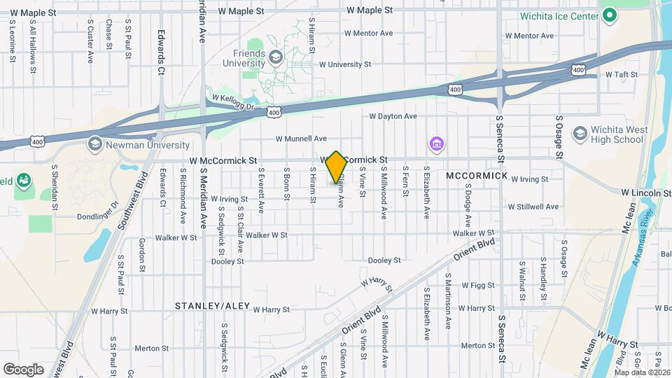1047 S Glenn St Map and Location Details