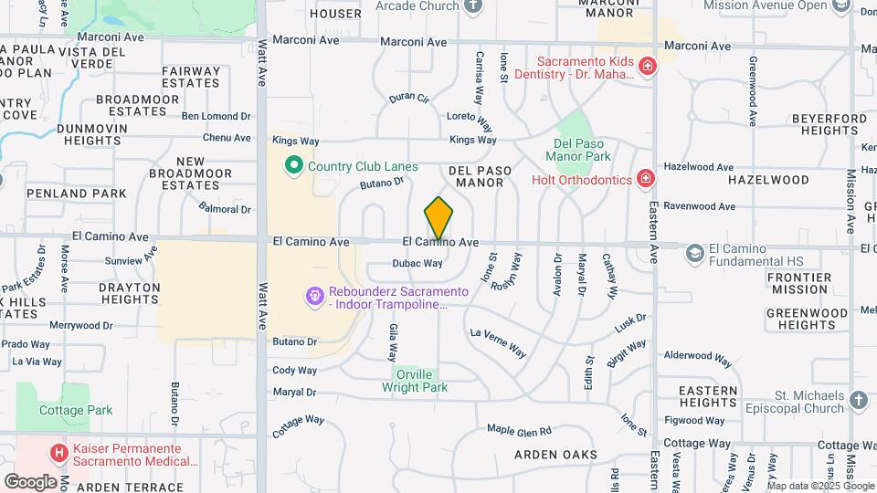 3826-3824 El Camino Ave Map and Location Details
