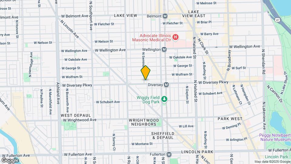 2801-2807 N Seminary Ave Mapa y Detalles de la Ubicación