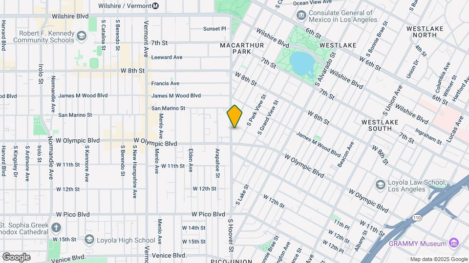 966 S Hoover St Map and Location Details
