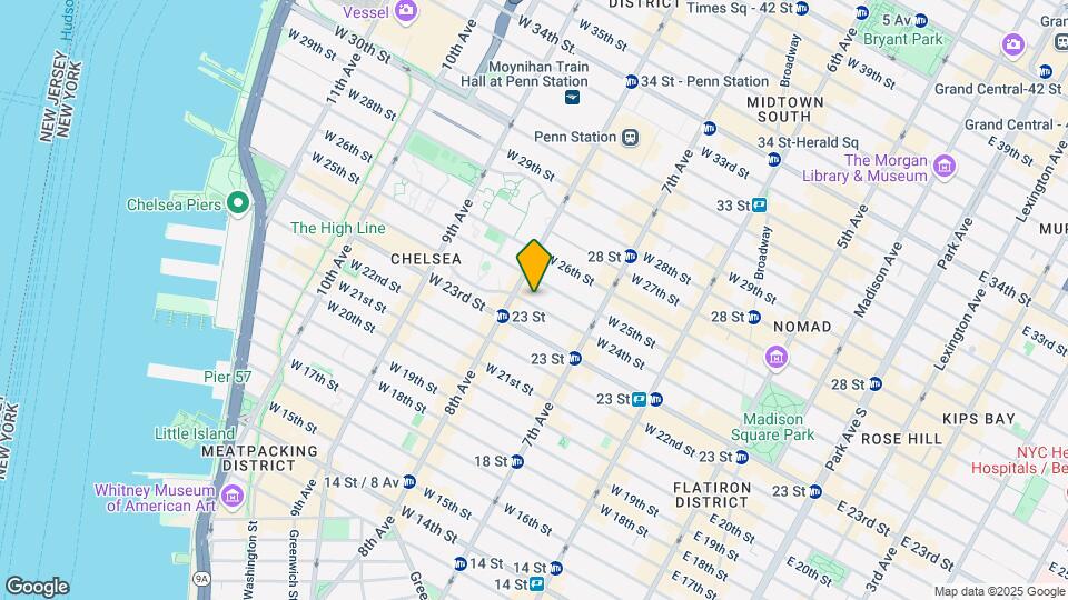 245 W 24th St Mapa y Detalles de la Ubicación