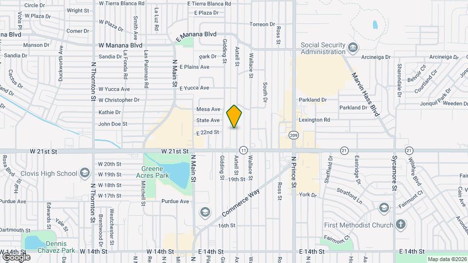 2208 Axtell St Map and Location Details