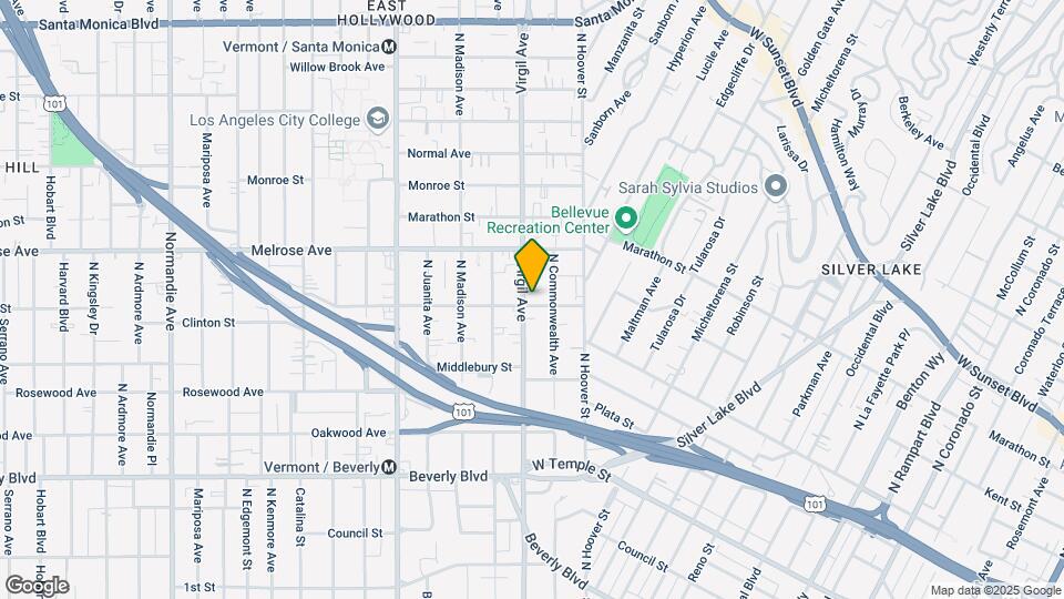 606 N Virgil Ave Map and Location Details